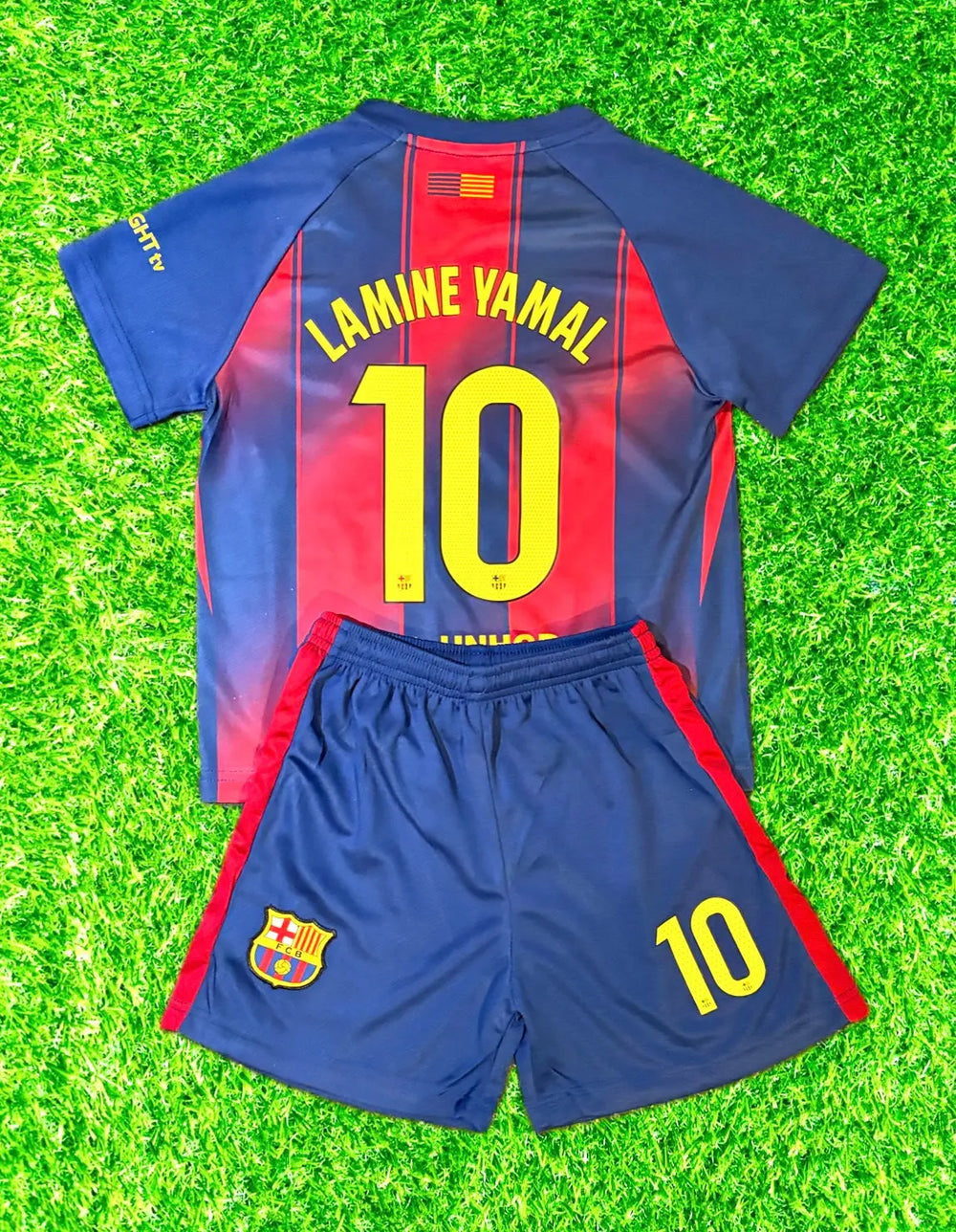 Lamine Yamal Barcelona Soccer Jersey Kids Toddler & Youth Sizes CustomKiddos.com
