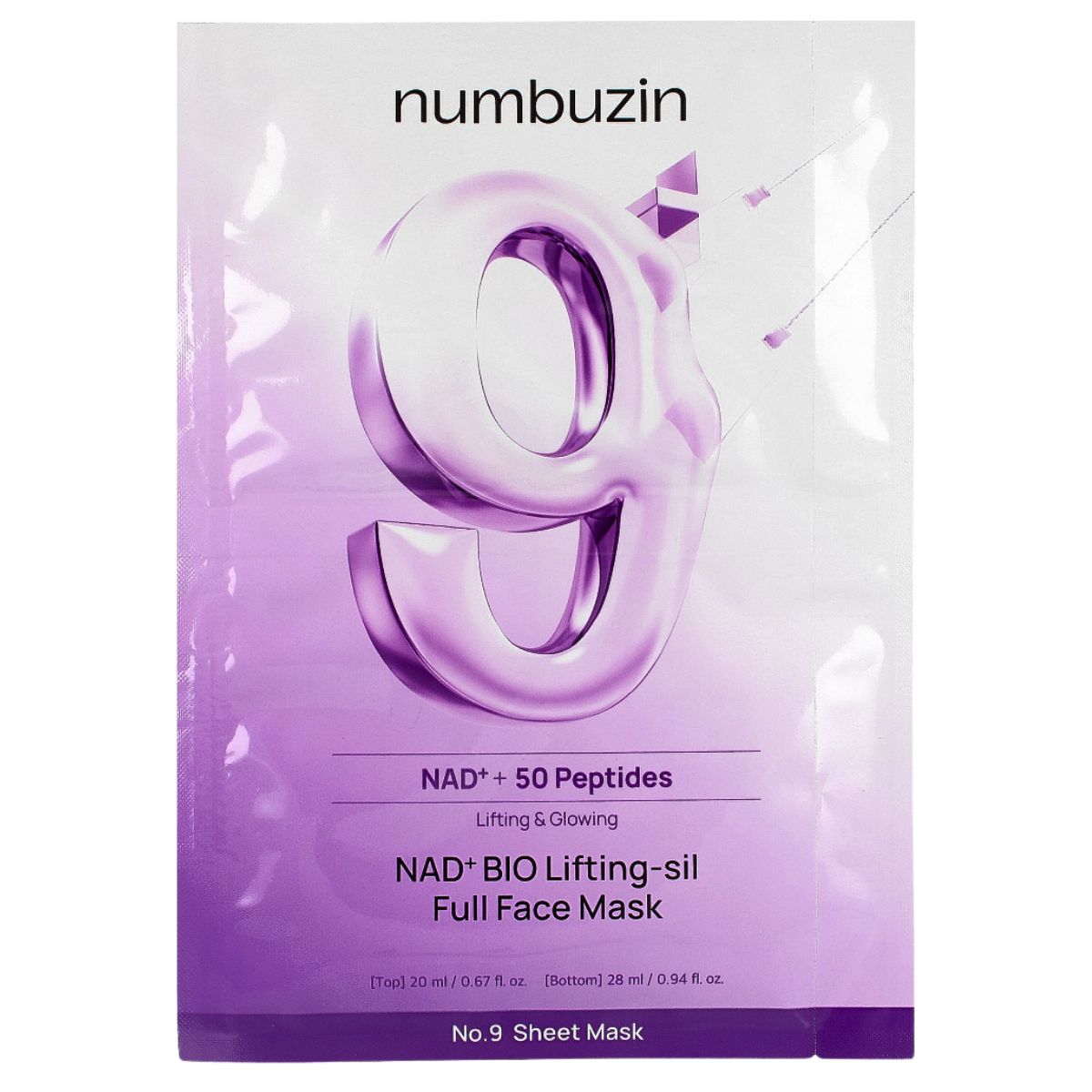 Numbuzin NAD+ BIO Lifting-sil Full Face Mask - Snipetell
