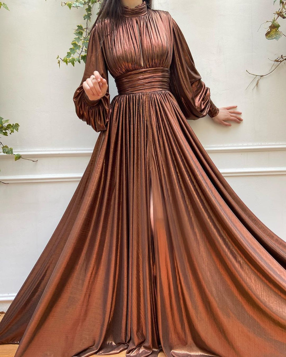 Spring Summer Popular Color Tight Waist Halter Large Swing Sexy Avocado Green Dress Maxi Dress for Women