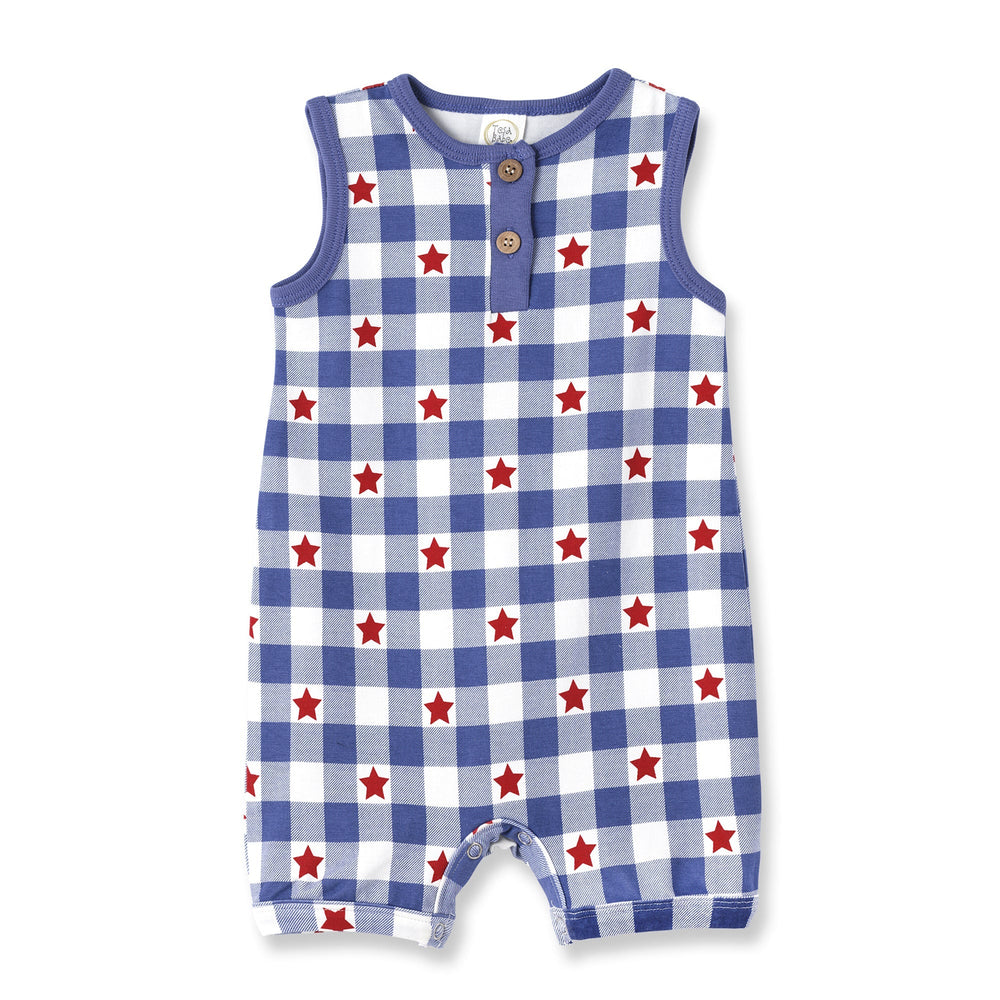 Americana Bamboo Short Baby Romper - 4th of July Tesa Babe