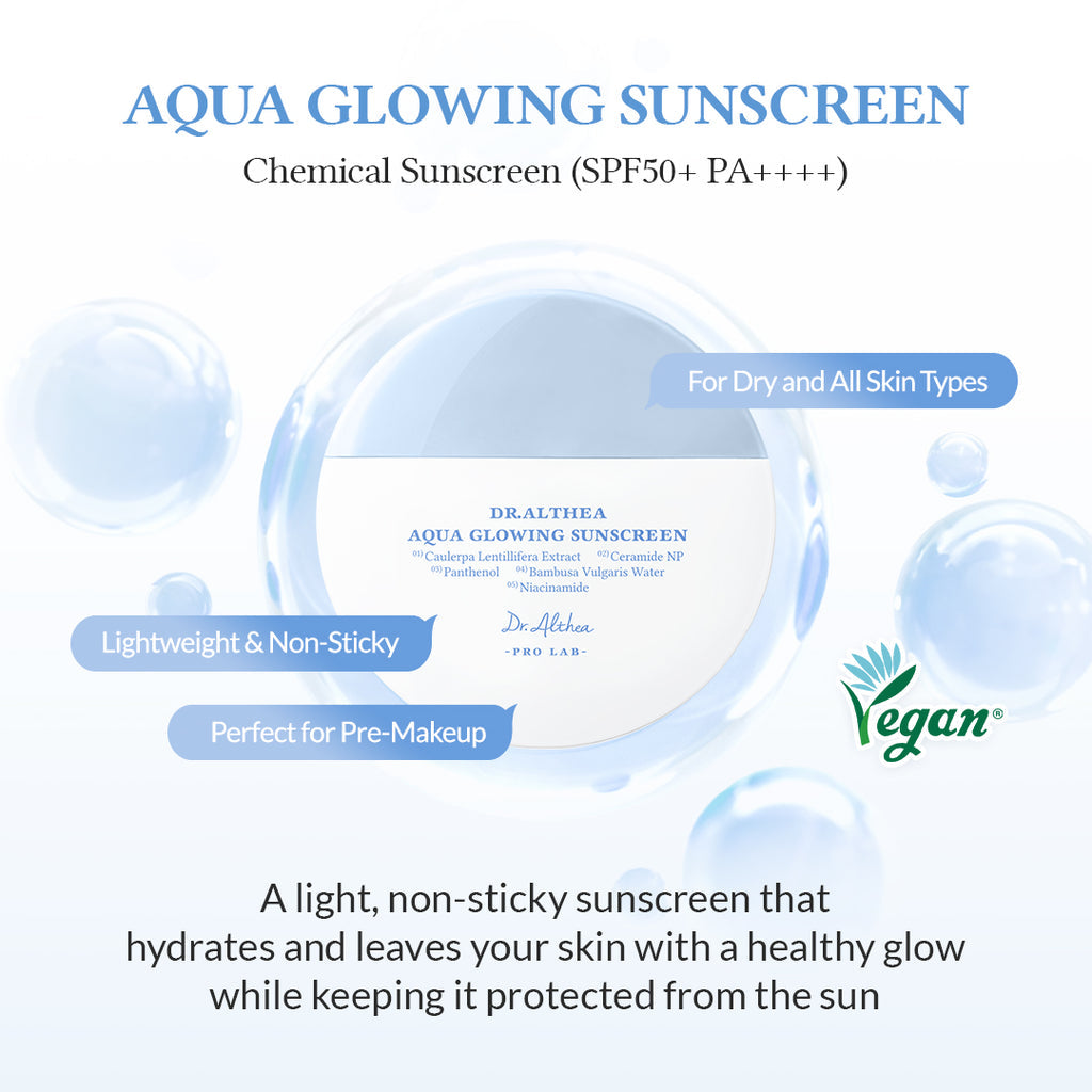 Dr. Althea Aqua Glowing Sunscreen SPF50+ PA++++ - Snipetell