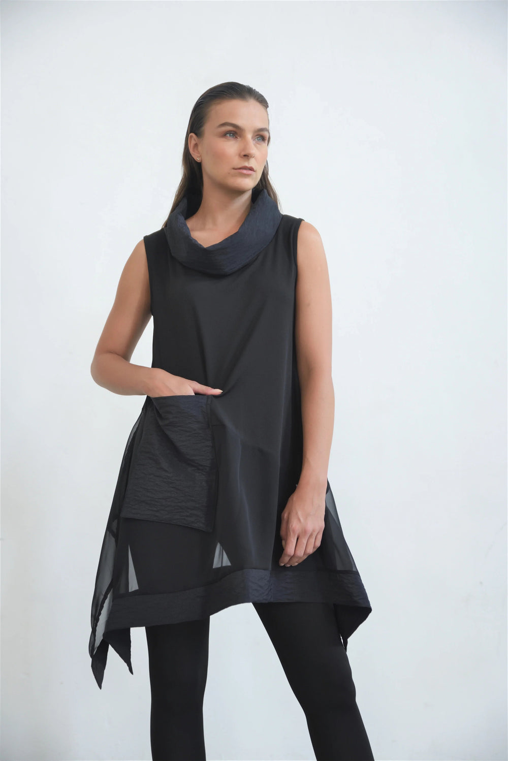 Sleeveless Mix Tunic