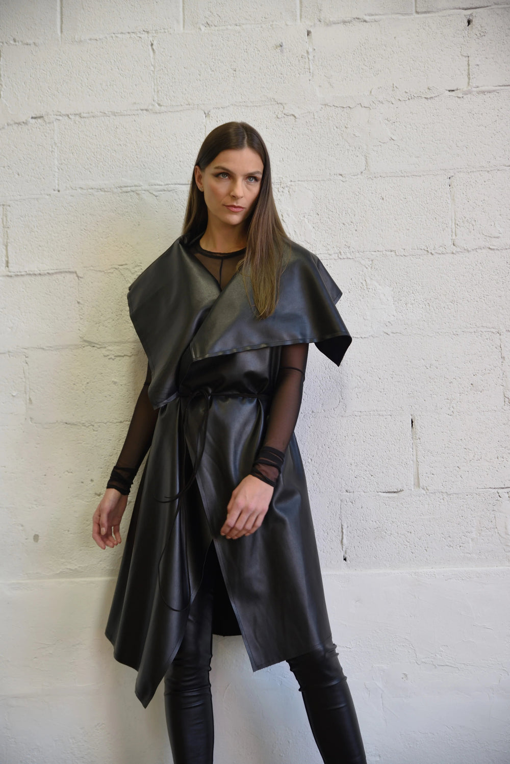 Uneven Sleeveless Coat