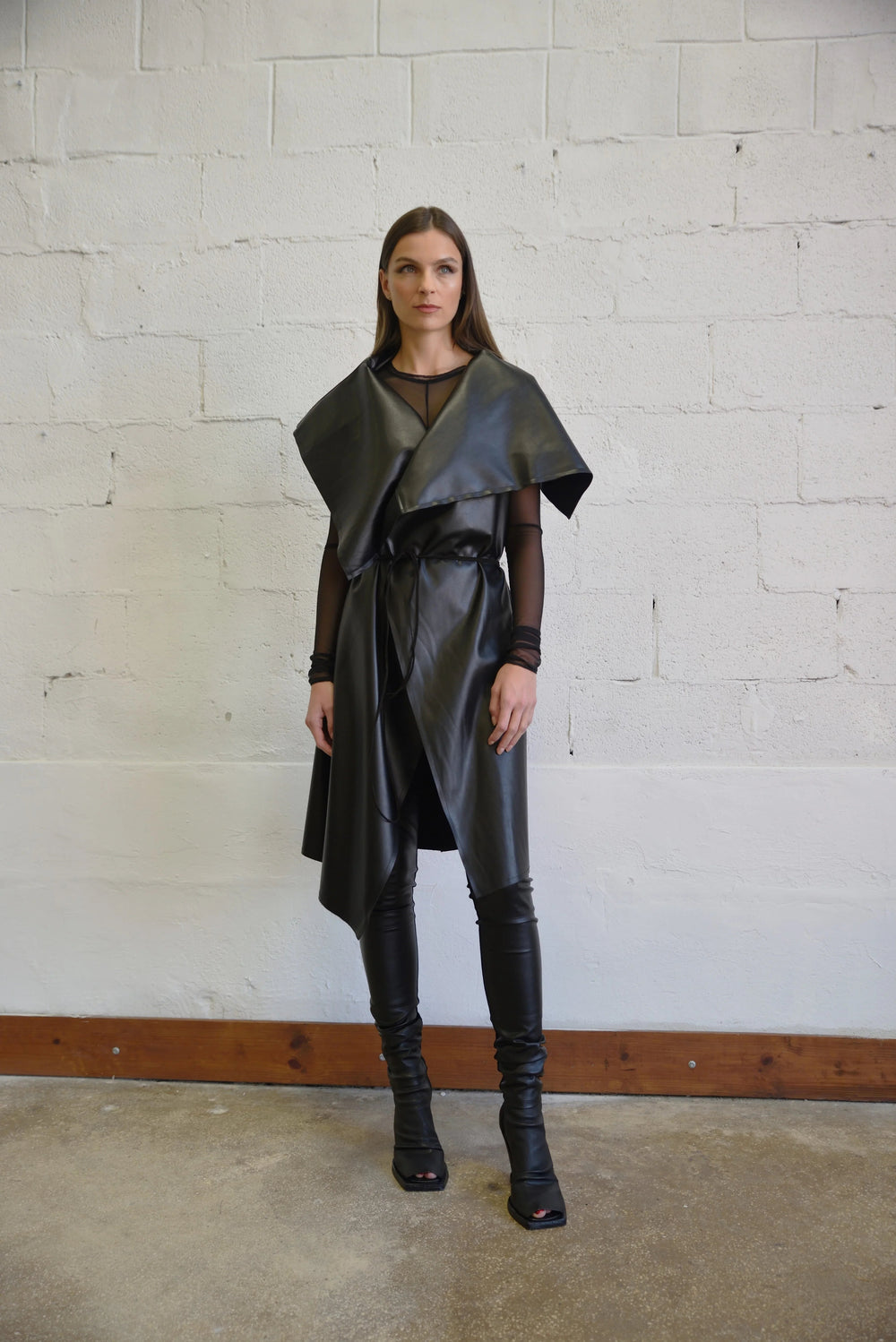 Uneven Sleeveless Coat