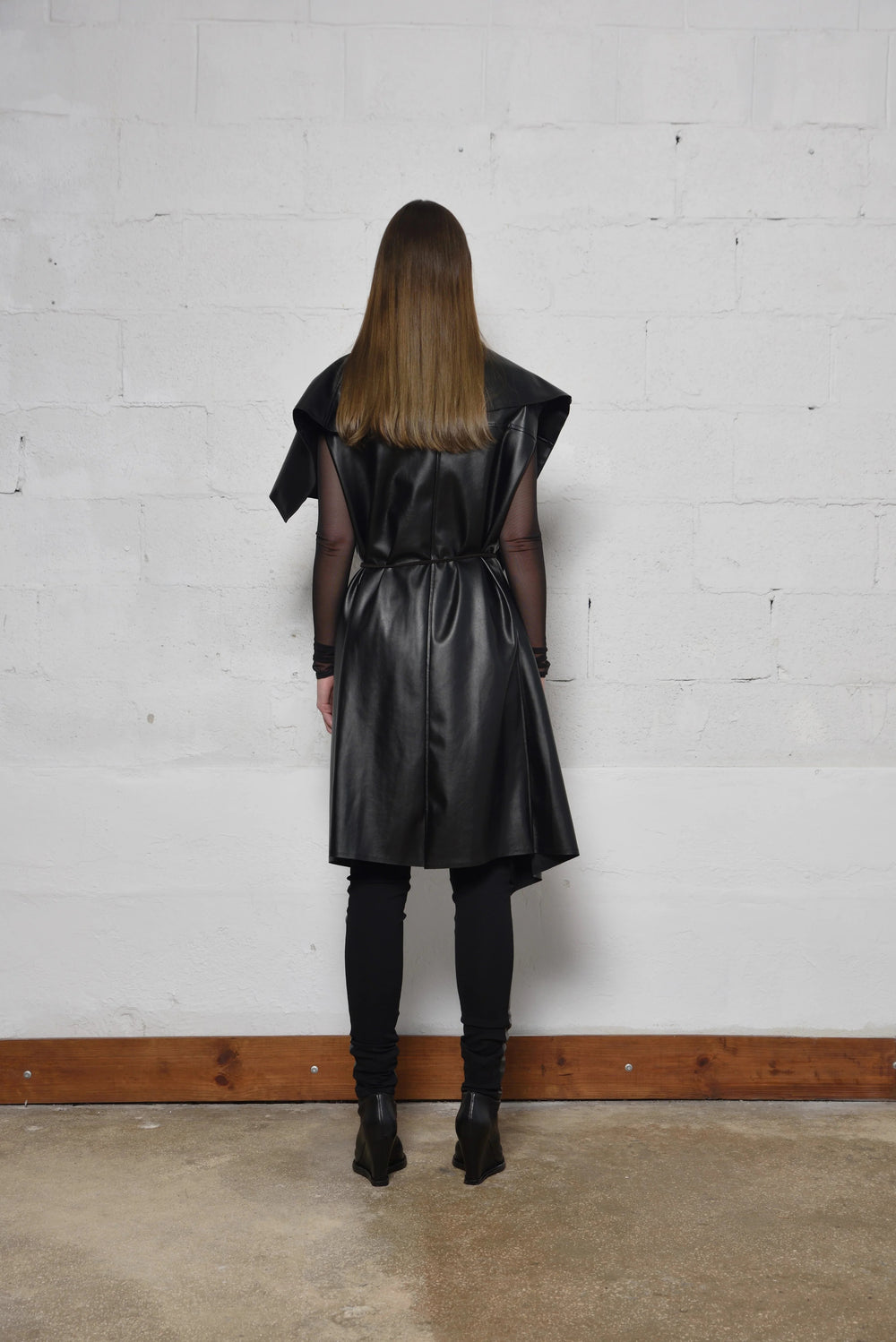 Uneven Sleeveless Coat