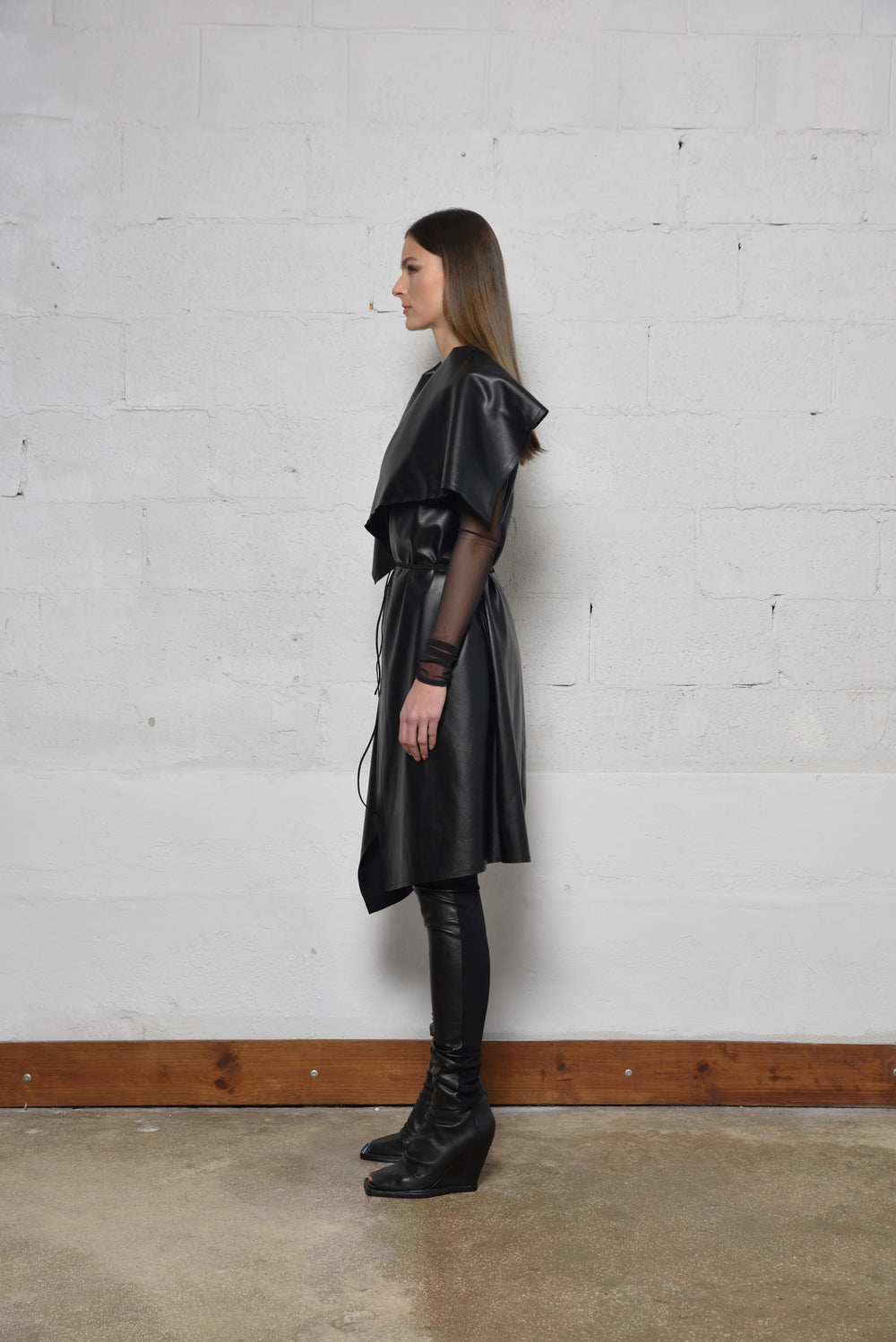 Uneven Sleeveless Coat