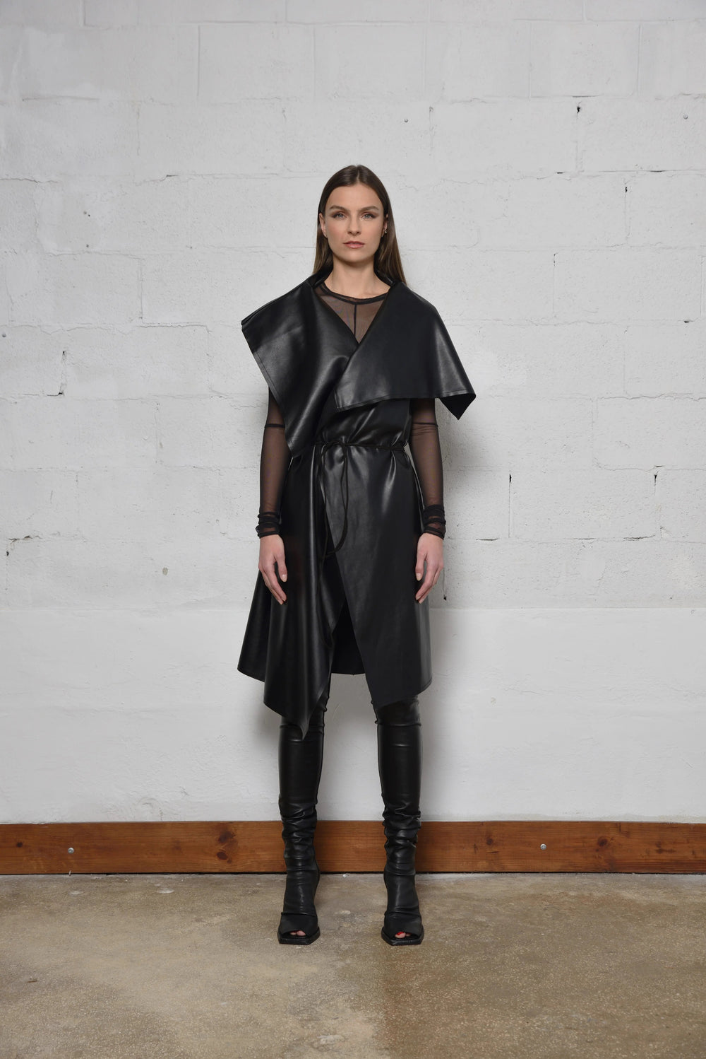 Uneven Sleeveless Coat