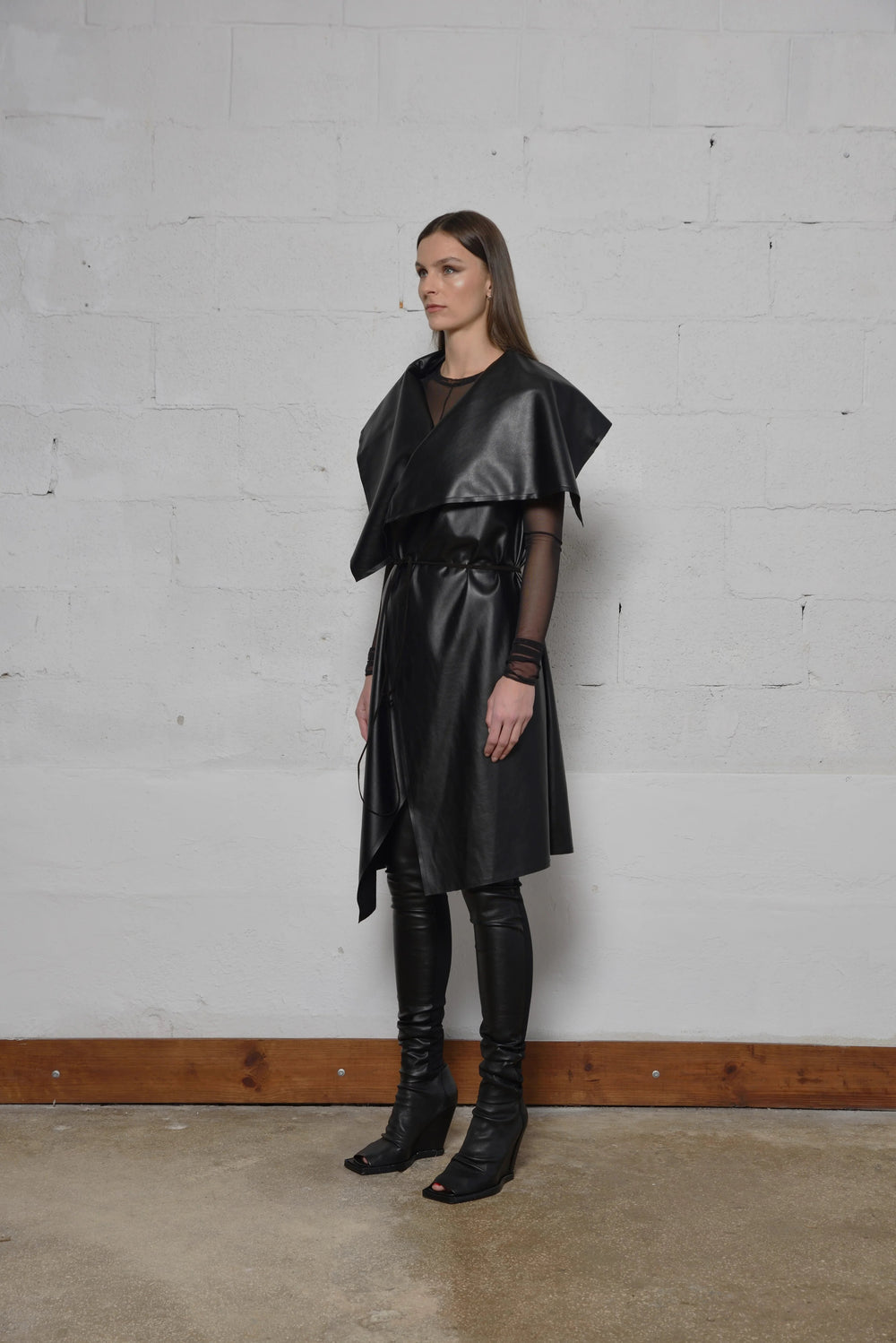 Uneven Sleeveless Coat