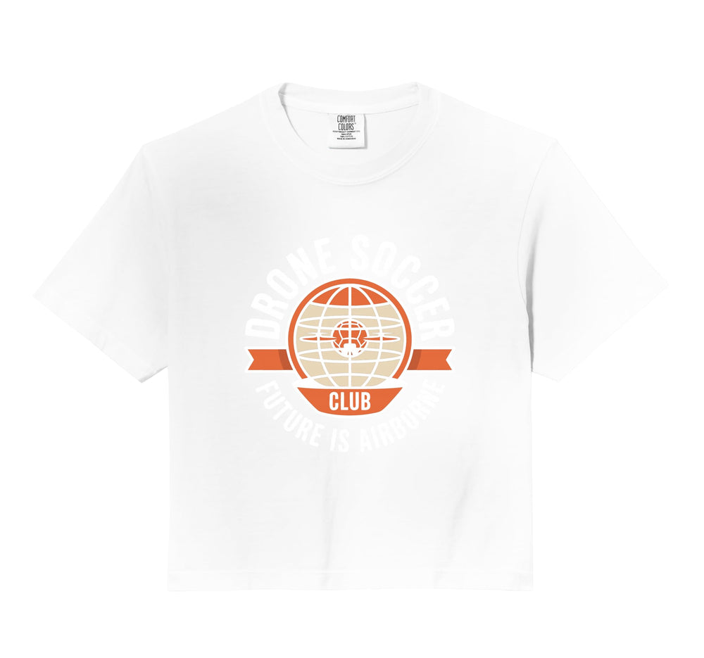 Drone Soccer Club Team Emblem Sweatshirt - Fun Novelty Design for Adults