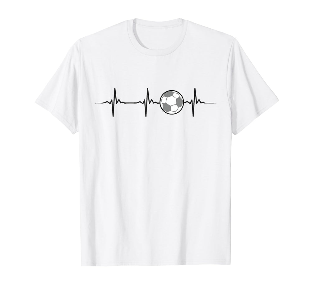 Heartbeat Soccer T-Shirt - Casual Everyday Wear for Adults
