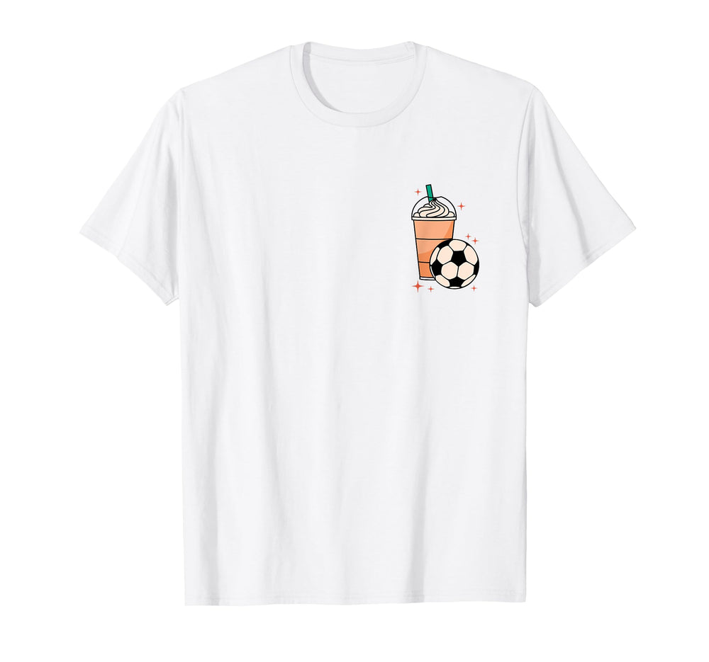 Weekends Iced Coffee And Soccer Groovy T-Shirt - Novelty Apparel Men Women