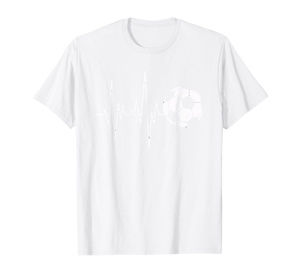 Soccer Heartbeat Ecg Ball Minimal T-Shirt - Streetwear Style Men Women