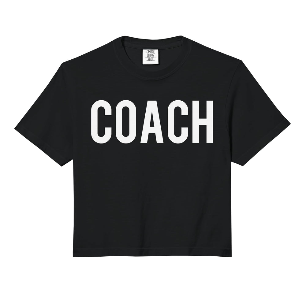 Coach Coaches Comfort Colors Crop Hoodie - Fun Novelty Design Unisex