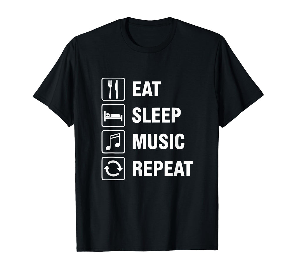 Eat Sleep Music Repeat T-Shirt - Aesthetic Graphic Men Women