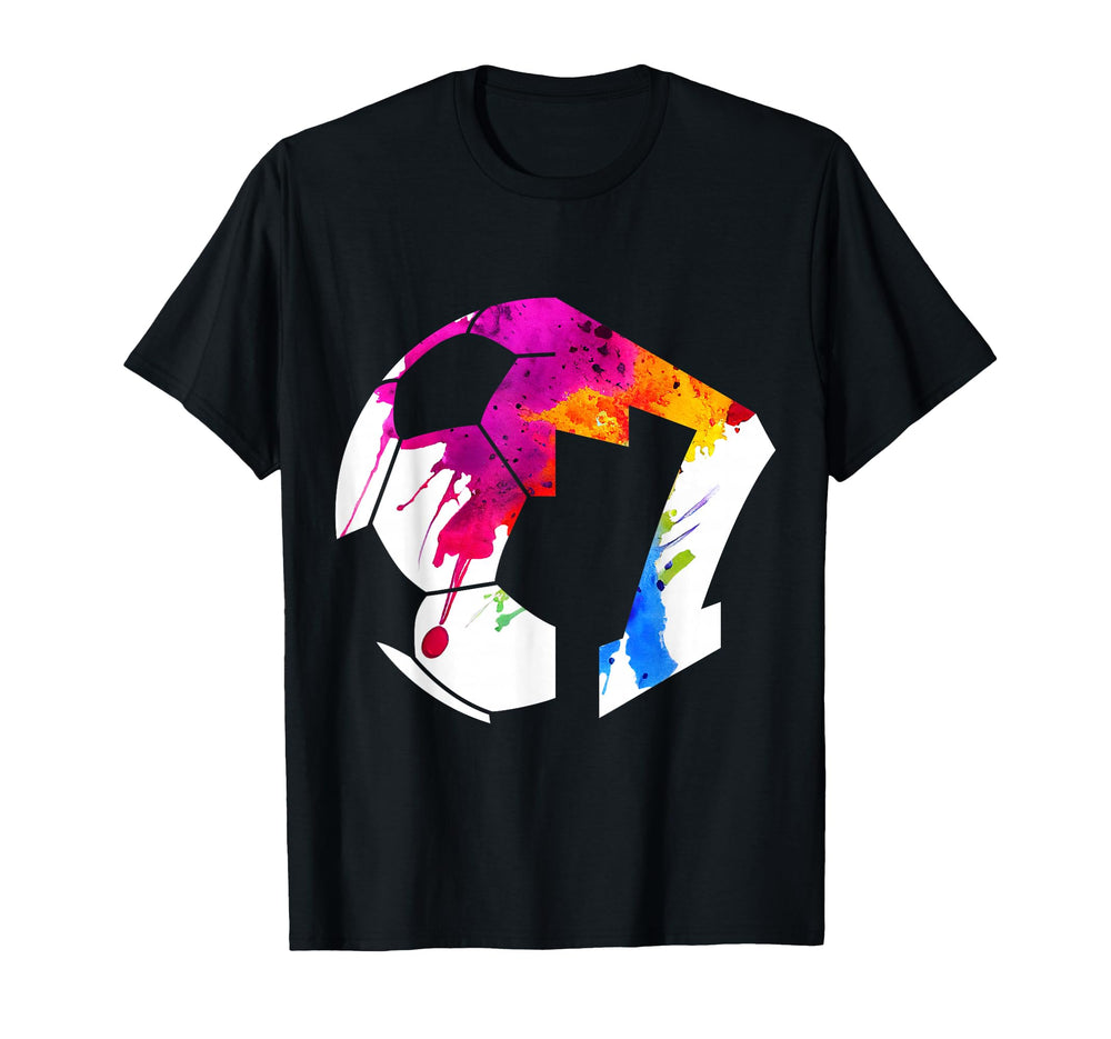 Number 7 Years Soccer 7Th Birthday T-Shirt - Novelty Apparel Men Women