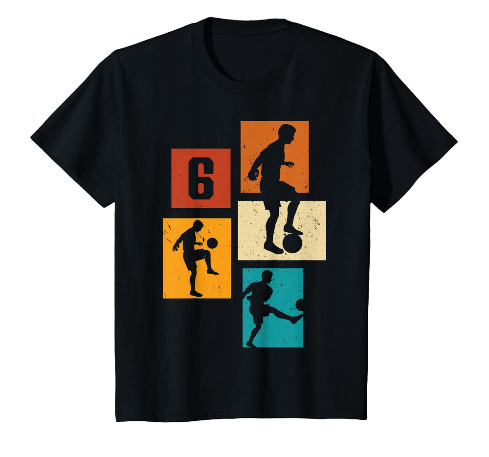 6Th Birthday Soccer Player Football T-Shirt - Custom Art Print for Adults