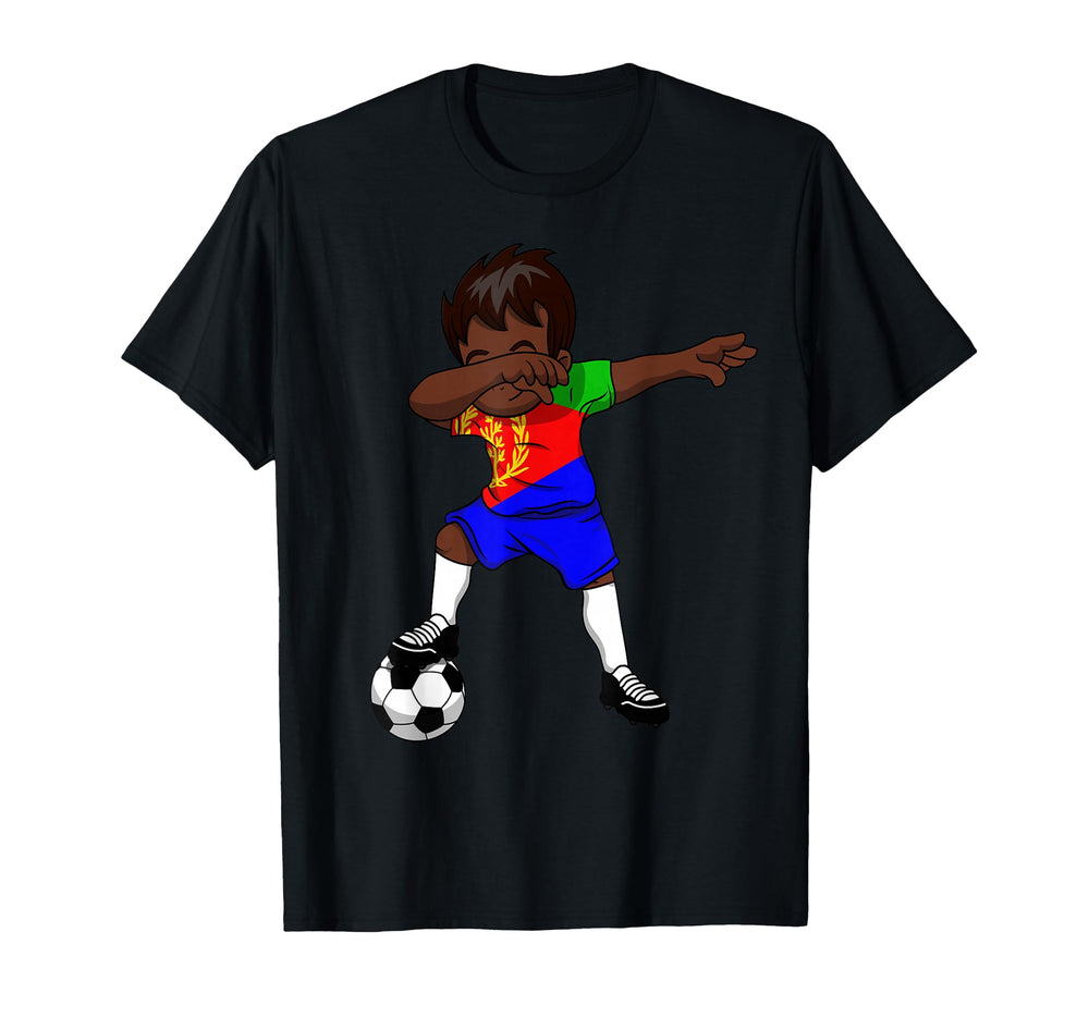 Dabbing Soccer Eritrea Eritrean Asmara T-Shirt - Trendy Graphic Men Women