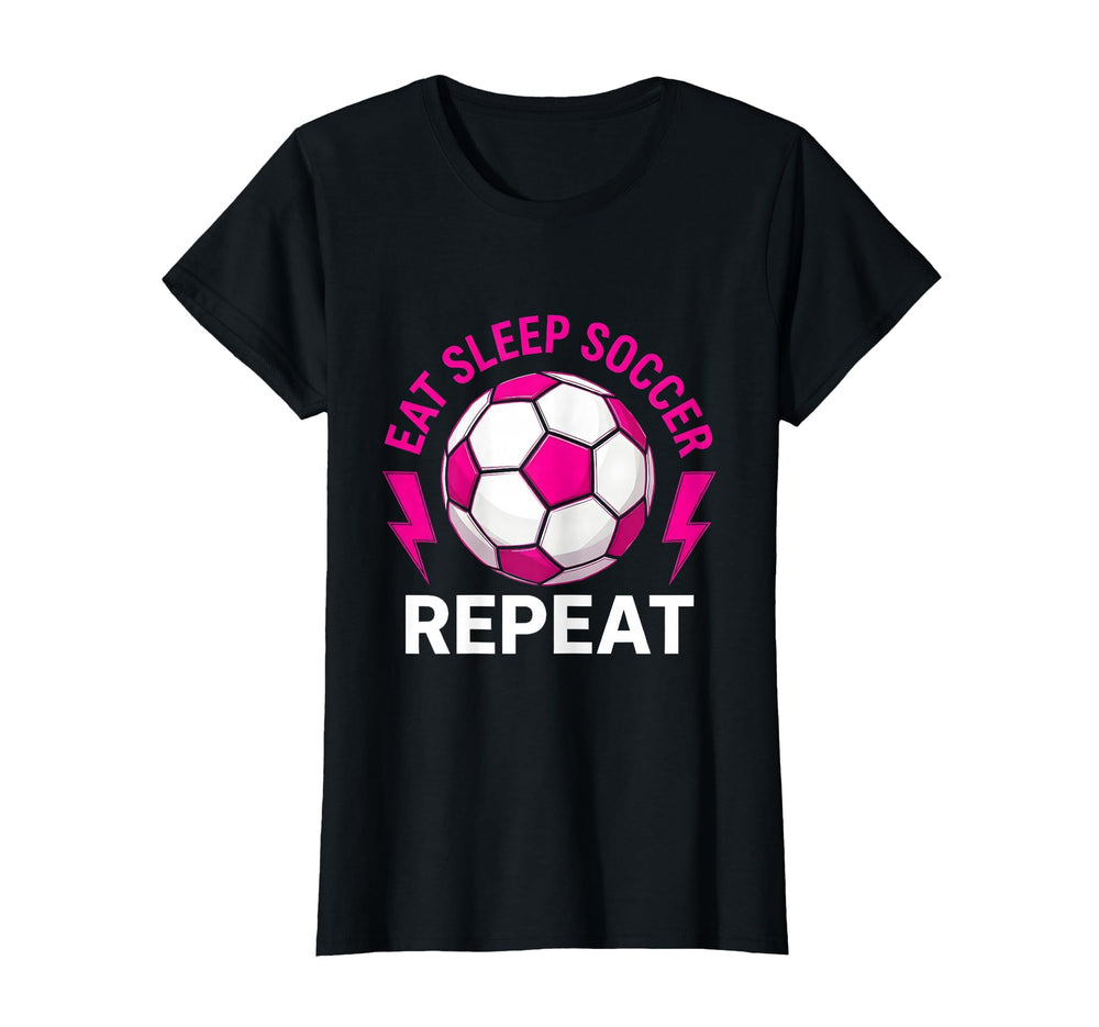 Eat Sleep Soccer Repeat Soccer T-Shirt - Aesthetic Graphic Unisex