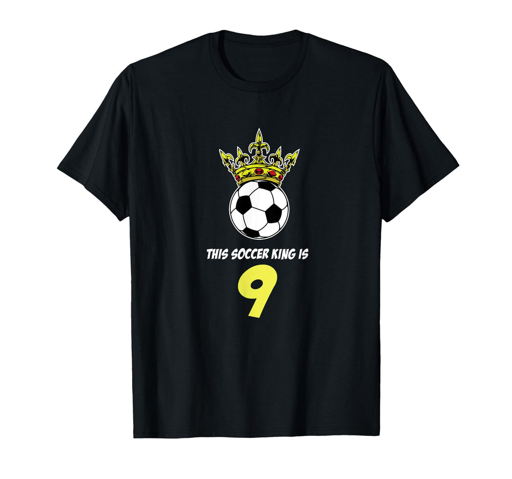 9 Year Old Soccer Birthday Party T-Shirt - Unique Graphic Men Women