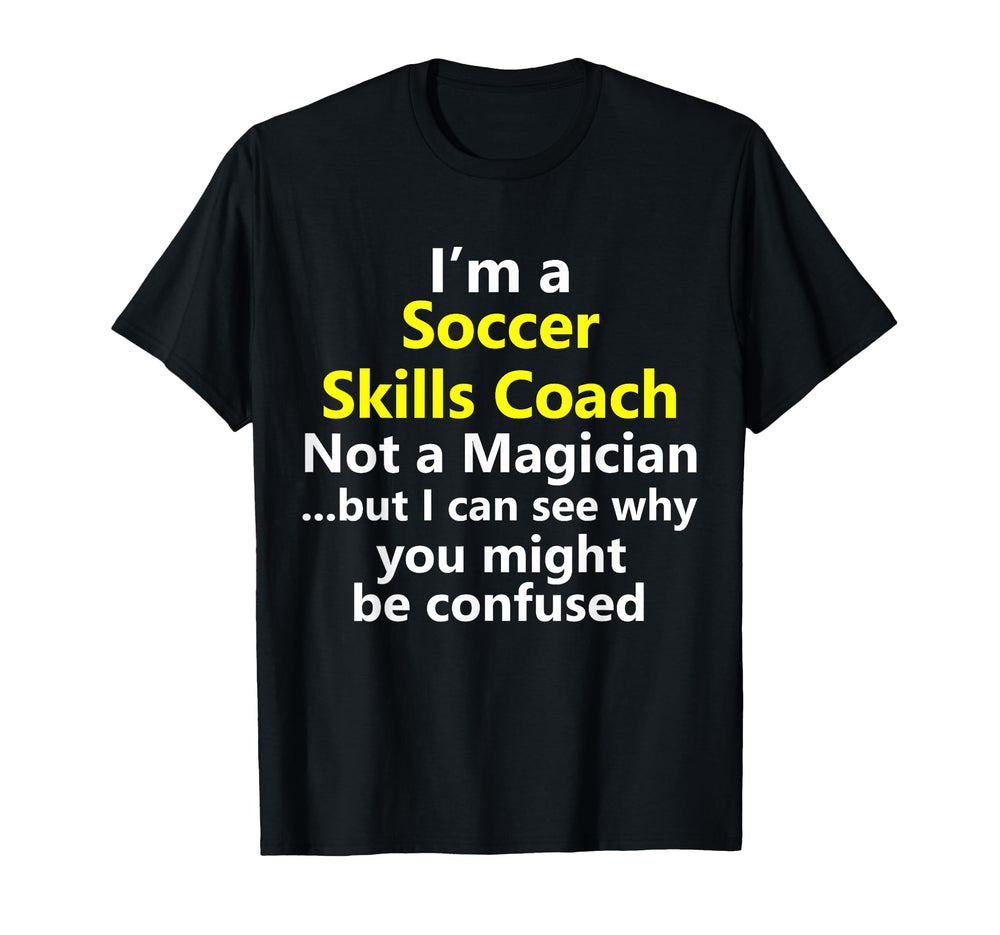 Soccer Skills Coach Coaching School T-Shirt - Graphic Print for Adults