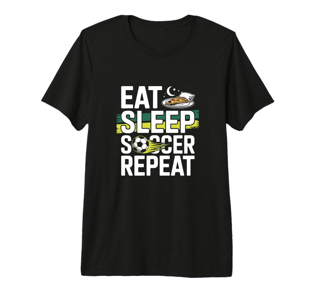 Eat Sleep Soccer Repeat Tri Blend T-Shirt - Streetwear Style for Adults