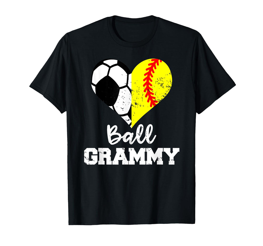Ball Grammy Heart Funny Soccer Softball T-Shirt - Trendy Graphic Unisex