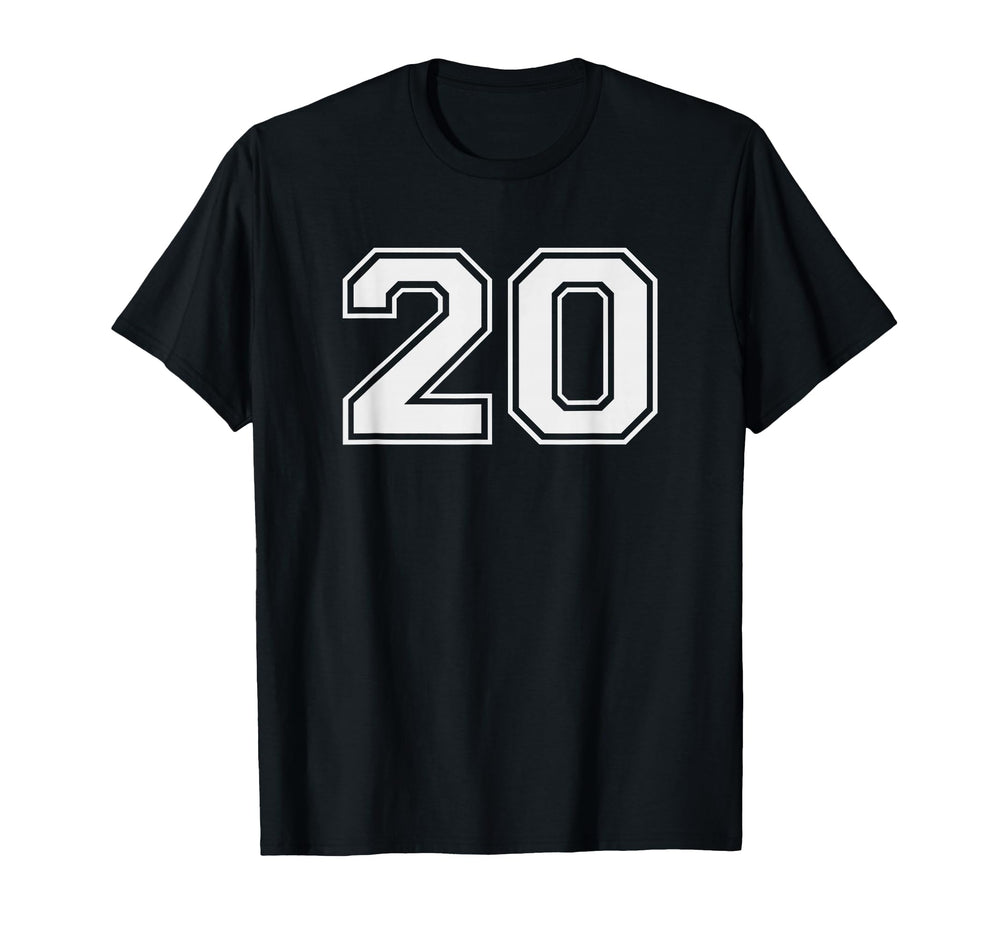 20 Sports Jersey Number Fan Or T-Shirt - Fun Novelty Design Men Women