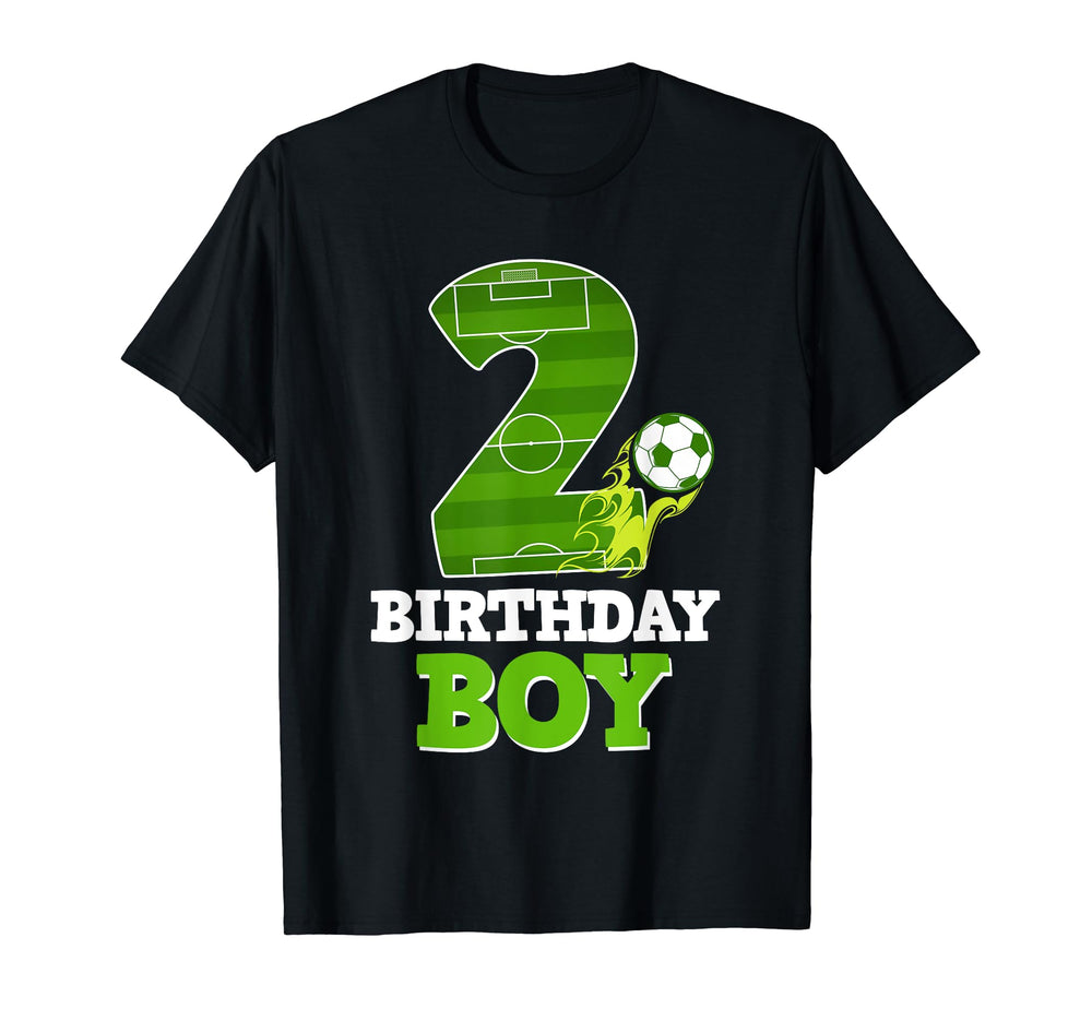 Happy 2Nd Birthday Soccer Lover 2 Yrs Old B T-Shirt - Graphic Print Unisex