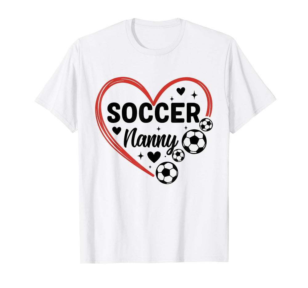 Soccer Nanny Heart Soccer Player T-Shirt - Custom Art Print for Adults