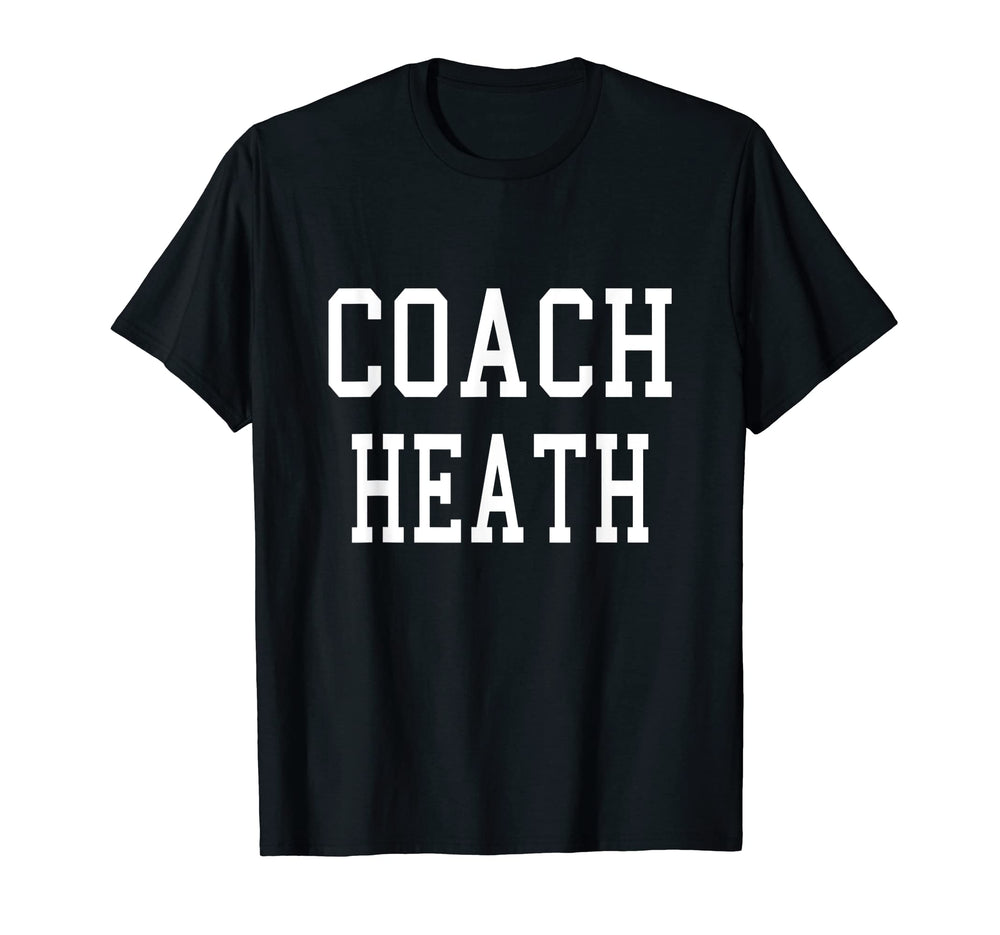 Coach Heath Custom Football Soccer T-Shirt - Unique Graphic for Adults