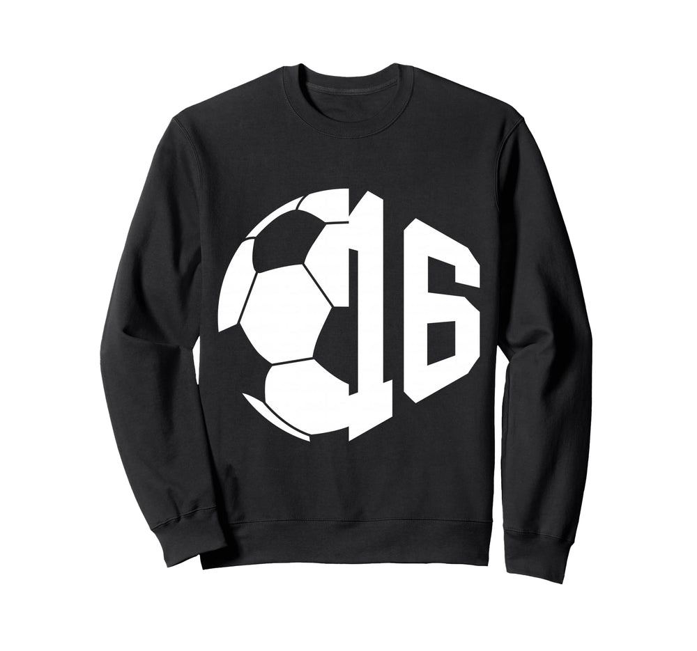 Number 16 Years Soccer 16Th Sweatshirt - Fun Novelty Design Men Women