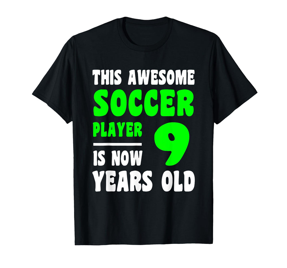 9 Year Old Happy 9Th Birthday Soccer T-Shirt - Graphic Print Men Women
