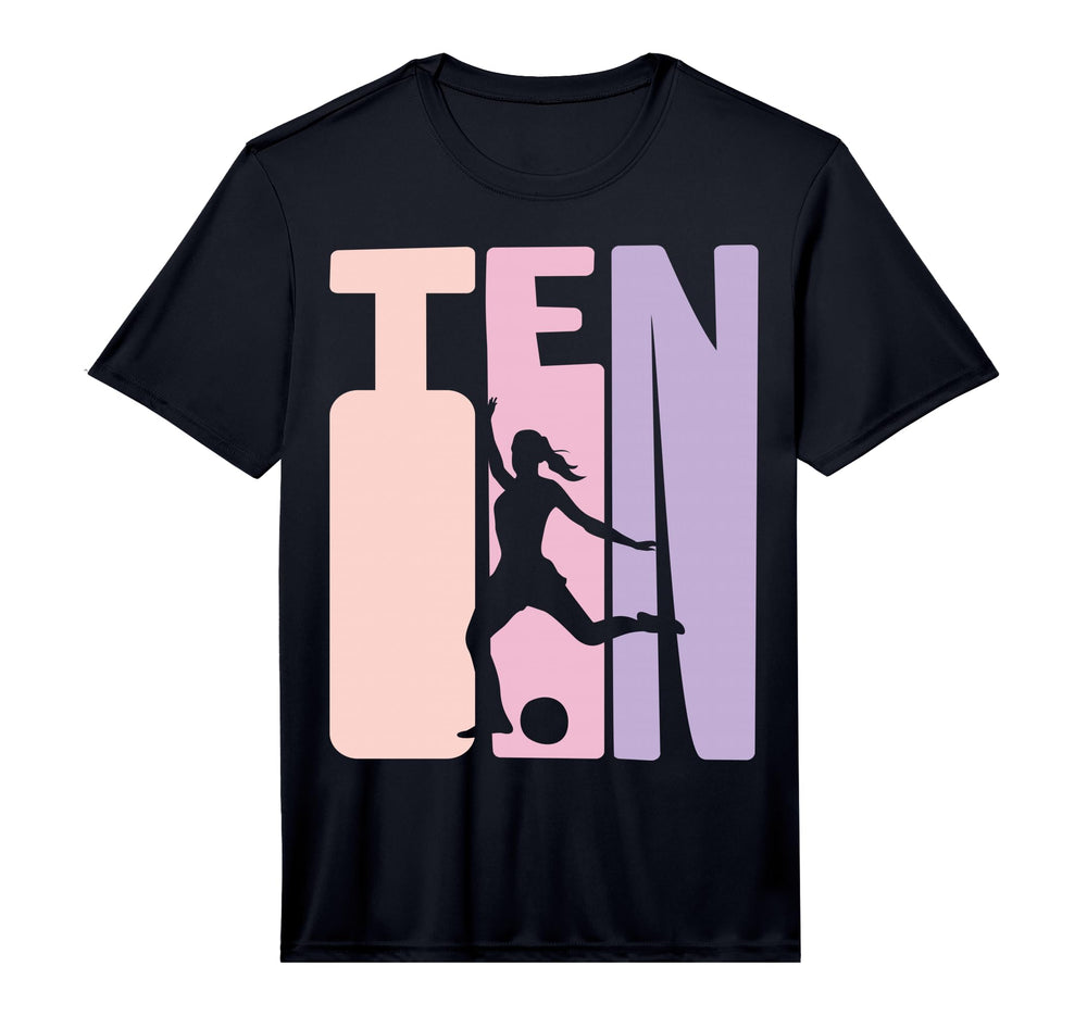 10 Years Soccer Gift 10Th Birthday T-Shirt - Fun Novelty Design Unisex