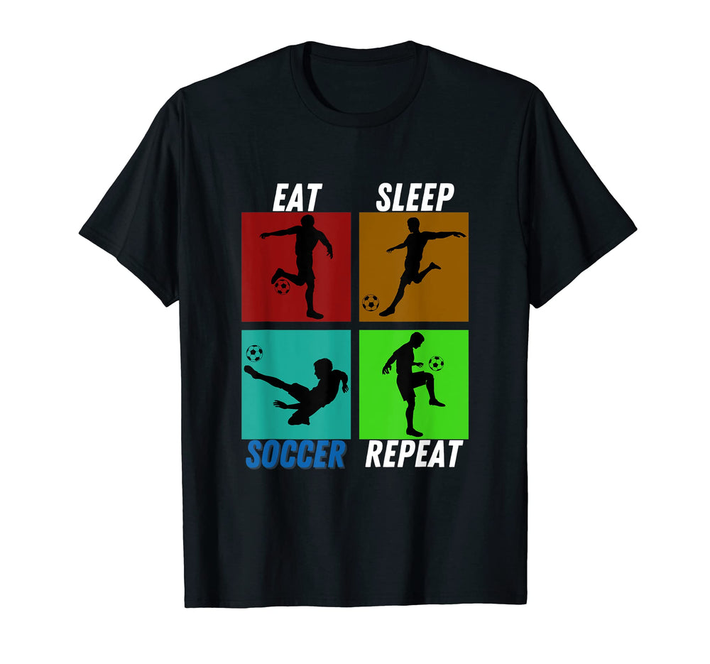 Eat Sleep Soccer Repeat Soccer Gifts T-Shirt - Minimalist Print Unisex