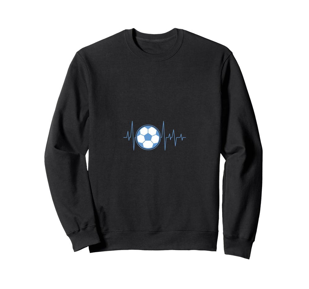 Soccer Heartbeat Pulse Soccer Lovers Sweatshirt - Unique Graphic Unisex