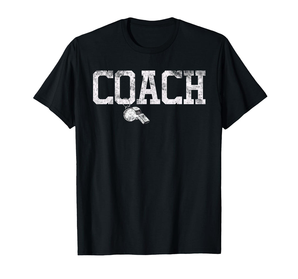 Coach Whistle Football Soccer T-Shirt - Graphic Print for Adults