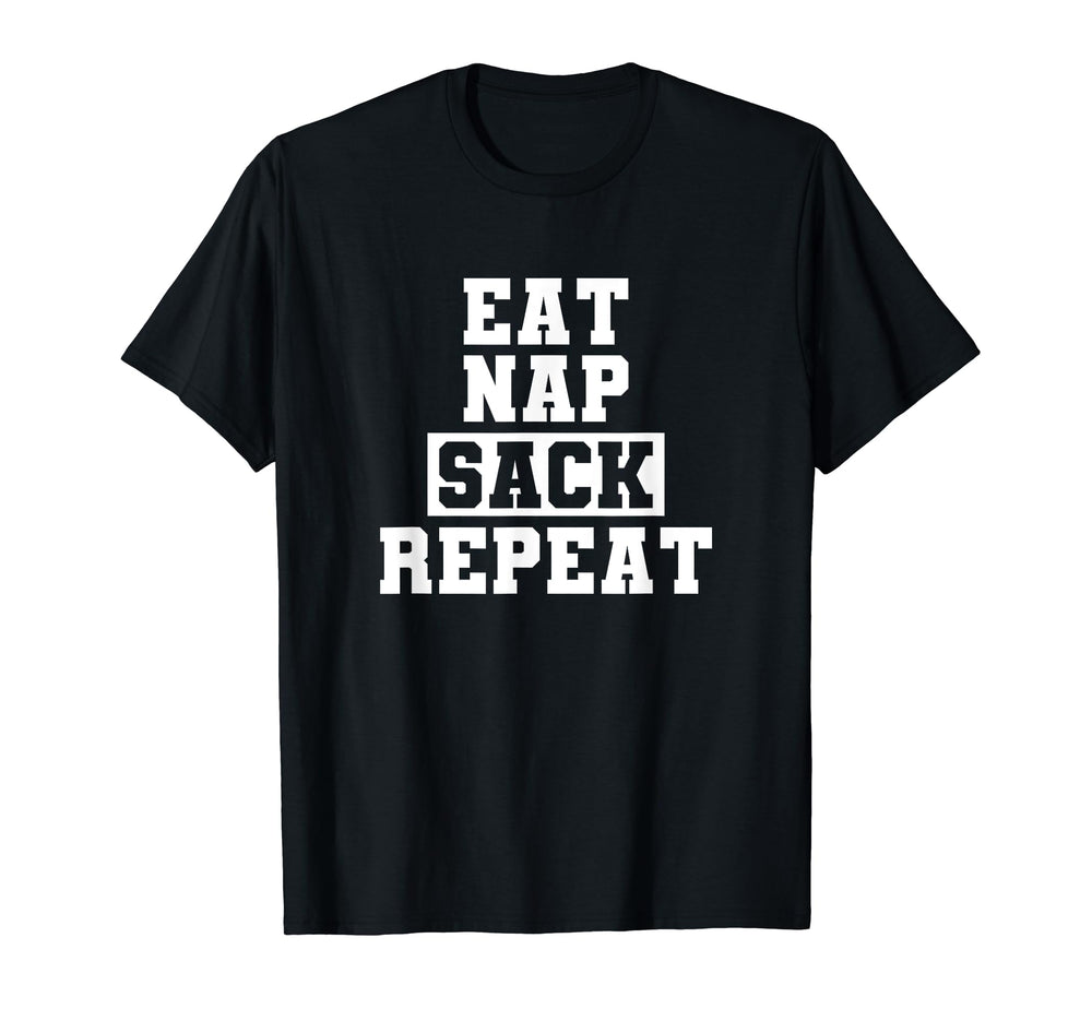 Funny Soccer Eat Nap Sack Repeat T-Shirt - Casual Everyday Wear Unisex