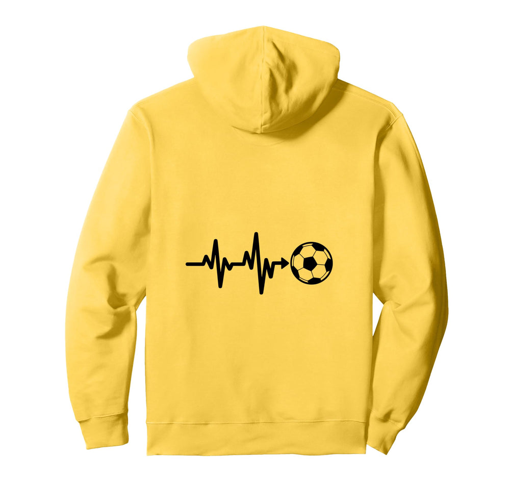 Soccer Heartbeat Football Pulse Hoodie - Streetwear Style Unisex