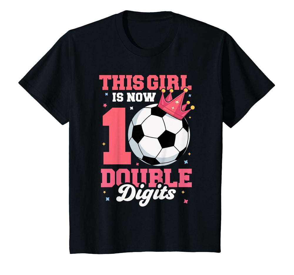 This Is Now Double Digits Soccer 10Th T-Shirt - Minimalist Print Unisex