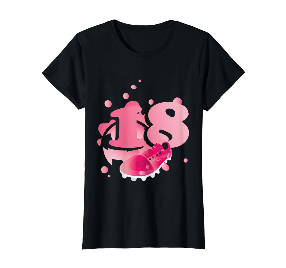 18Th Birthday Soccer Player Football T-Shirt - Custom Art Print Men Women