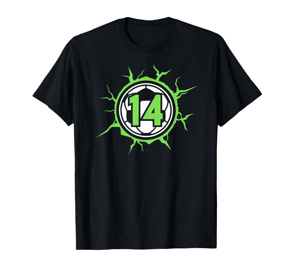 Soccer 14Th Birthday 14 Year Old T-Shirt - Novelty Apparel Men Women