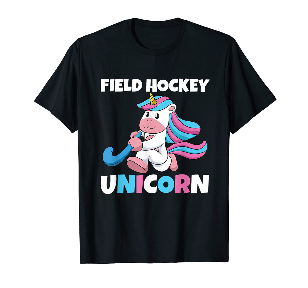 Field Hockey Unicorn Scoring Sports T-Shirt - Novelty Apparel Men Women