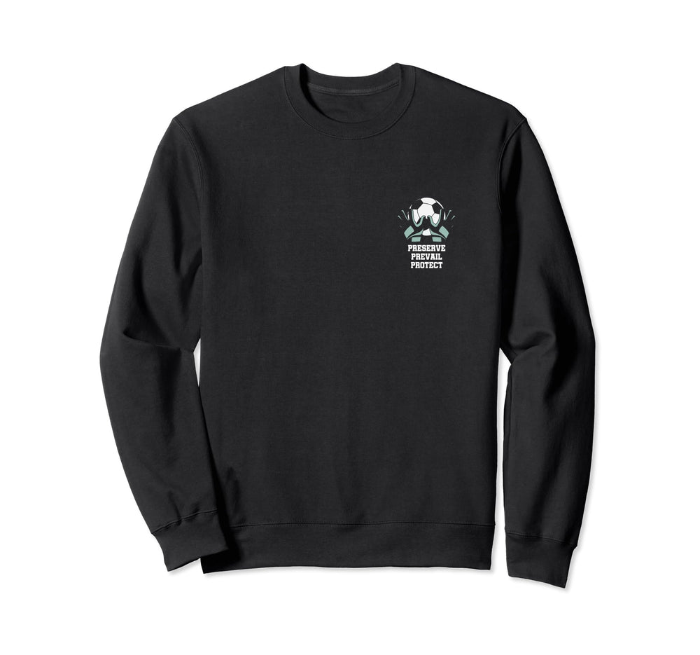 Soccer Goalkeeper Chest Sweatshirt - Minimalist Print for Adults