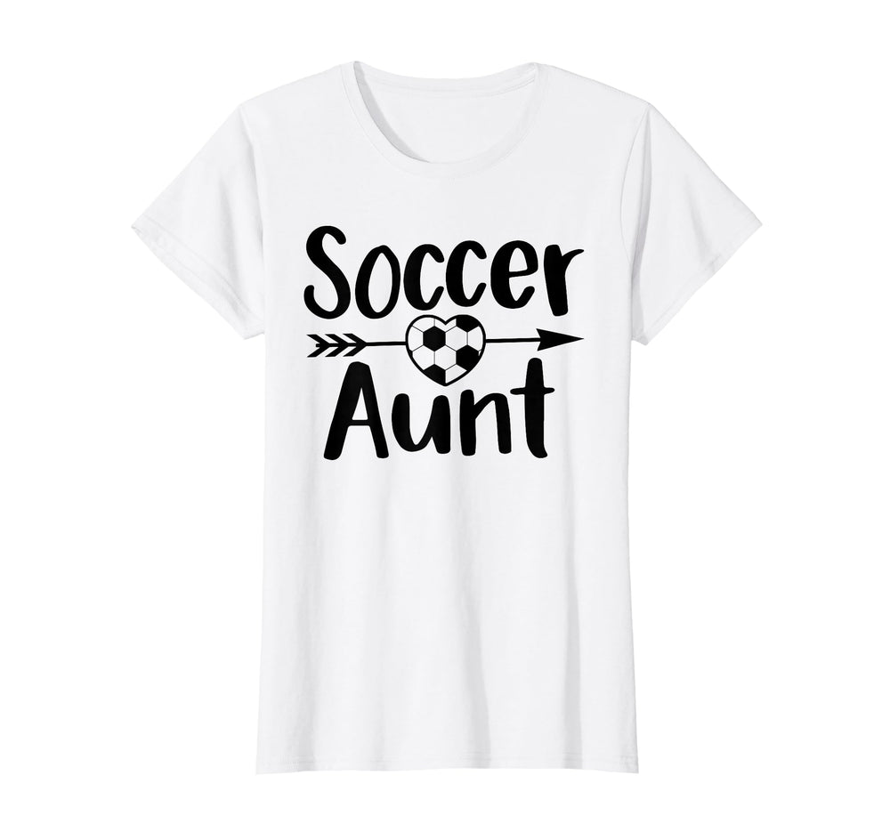 Soccer Aunt Heart Sport Lover Auntie T-Shirt - Streetwear Style for Adults