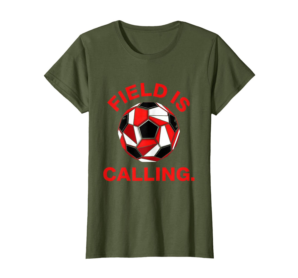 Field Is Calling Soccer Ball T-Shirt - Custom Art Print Men Women