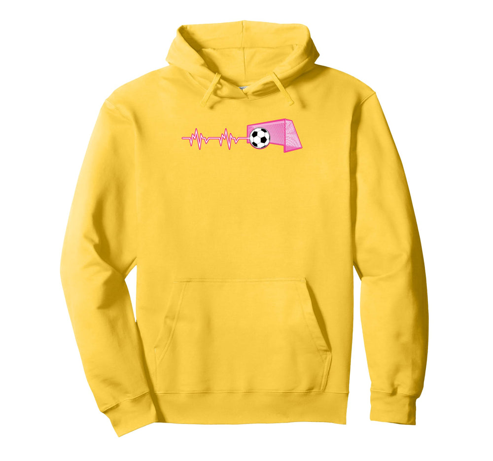 Heartbeat Football Soccer Goalie Soccer Hoodie - Novelty Apparel Unisex