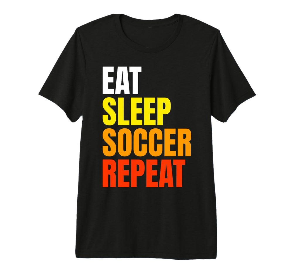 Eat Sleep Soccer Repeat Tri Blend T-Shirt - Graphic Print Unisex