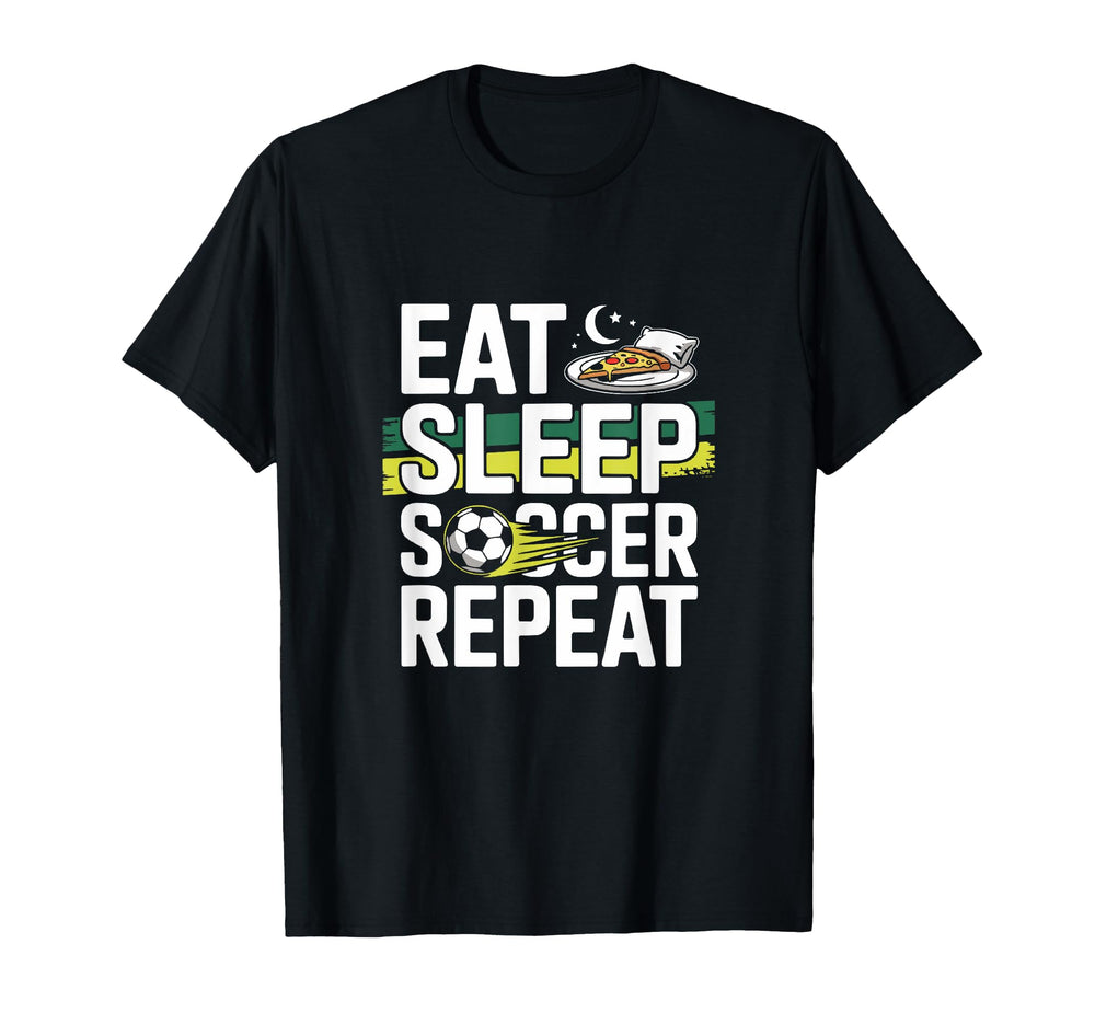 Eat Sleep Soccer Repeat T-Shirt - Custom Art Print for Adults