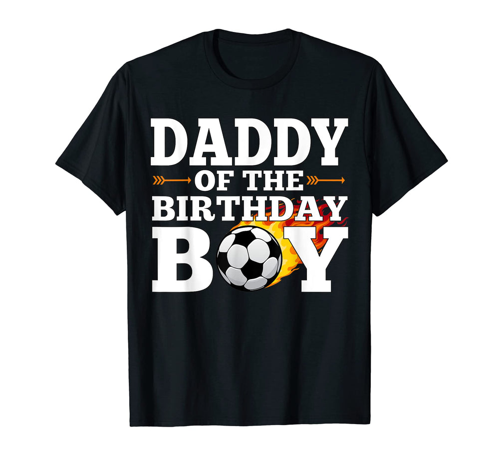 Daddy Birthday Soccer Matching Family T-Shirt - Minimalist Print Unisex