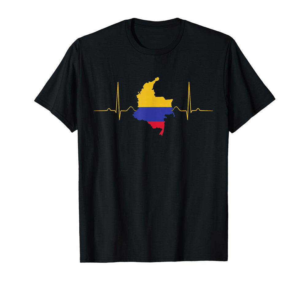 Colombia Heart Colombian Heartbeat T-Shirt - Streetwear Style for Adults